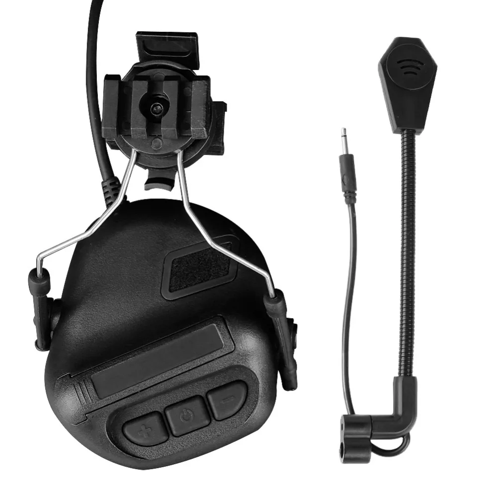 Fone de Ouvido com Adaptador Fone de Ouvido Comtac para Atividades Tiro ao ar Capacete Militar Ferroviário Rápido Tático Caça Livre 16 comtac para atividades caça tiro ao ar livre