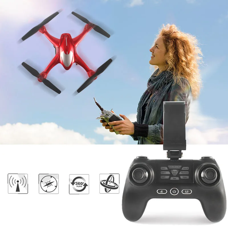 

Quadcopter Aircraft UAV Drone 5.0MP 4 Channel 6-Axis Gyro S30W One Key Take Off Speed Adjustable FPV Premium Rc Quadcopter Toy