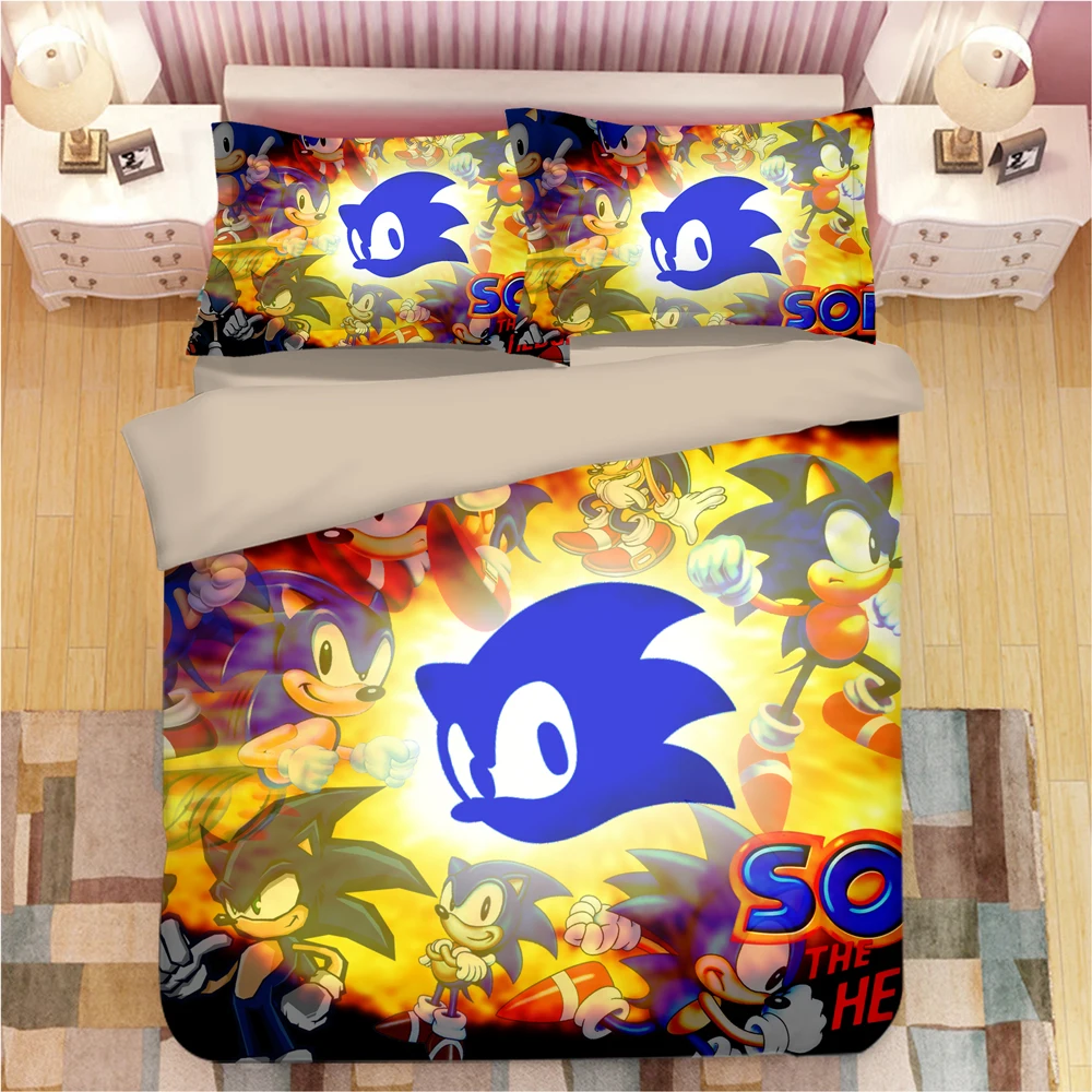 Sonic The Hedgehog Bedding Set Super Mario Bros Duvet Covers