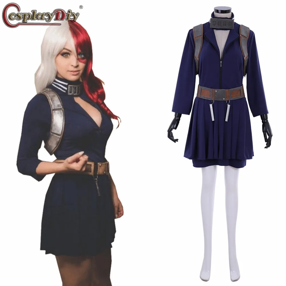 CosplayDiy аниме Моя геройская Академия женский костюм для косплея голубое платье