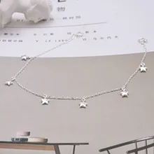 Red Trees летние ювелирные изделия в форме звезды полыльера Настоящее Твердое Серебро 925 пробы ботильоны браслеты для женщин