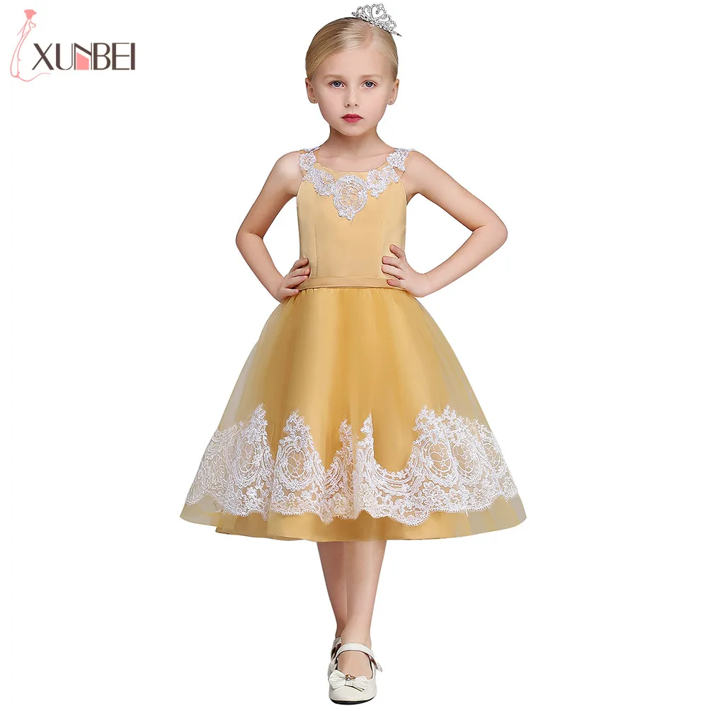 tea length flower girl dresses
