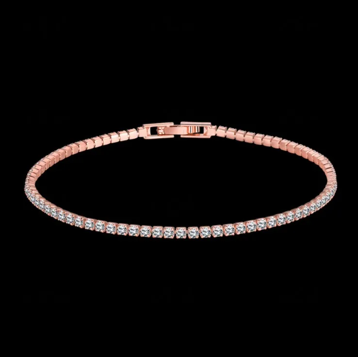 

2019 Hot Sale wholesale Charm Bracelet 2 Colors Crystal from Swarovski Bracelet for Women Fine Jewelry as Party Gifts