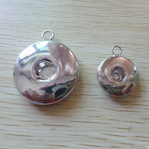 

(Min order $15) 10pcs/lot new 30mm big size silver Big snap Button Charm pendant for necklace fit ginger snap Button jewelry