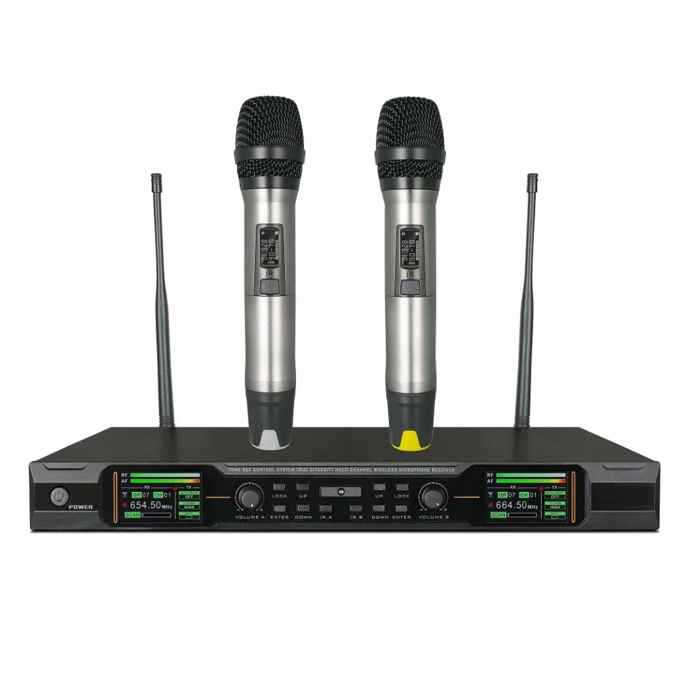 Bolymic Microphone Professional Wireless Karaoke System True Diversity