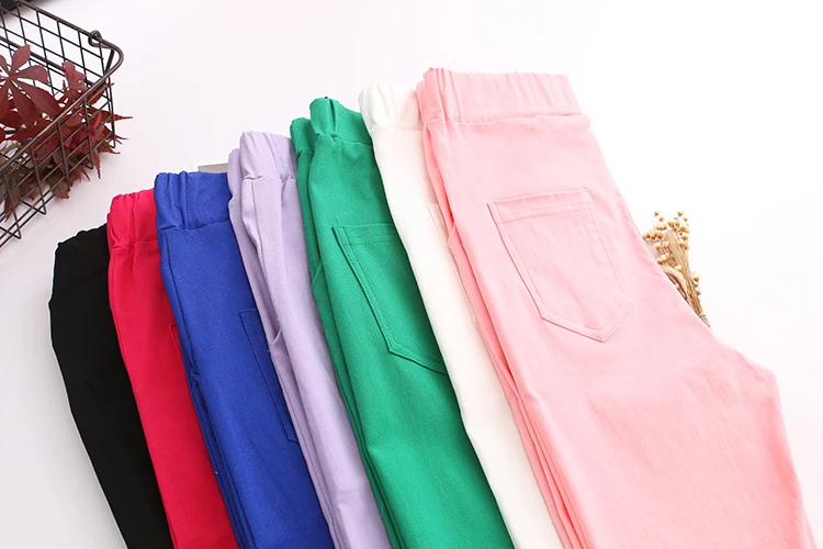 Новое поступление высокое качество ярких цветов Для женщин джинсы с эластичной талией женские большие размеры Штаны женские леггинсы S-6XL