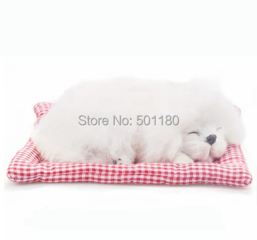 

free shipping birthday gift handmade sleeping animal dog toy with barking for home decoration