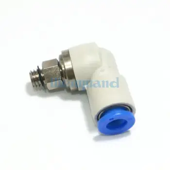 

KSL06-M6 Tube 0.D.6mm Connection Thread M6x1 Connectors Joint Elbow Rotary One Touch Fitting KSL