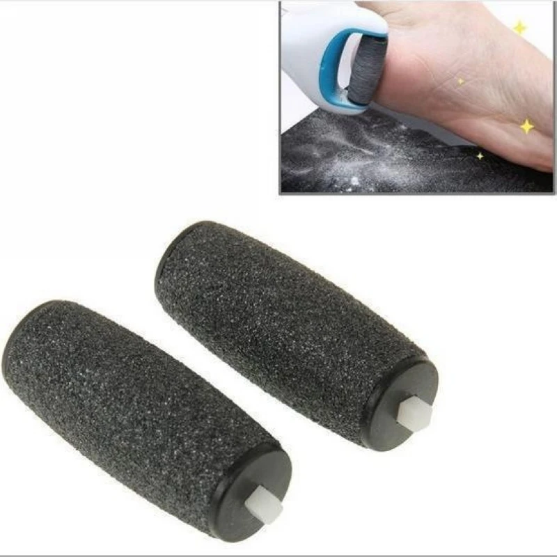 Mayitr 4pcs Extra Coarse Replacement Refill Roller Head Dark Gray For Electric Pedicure Foot File Tools