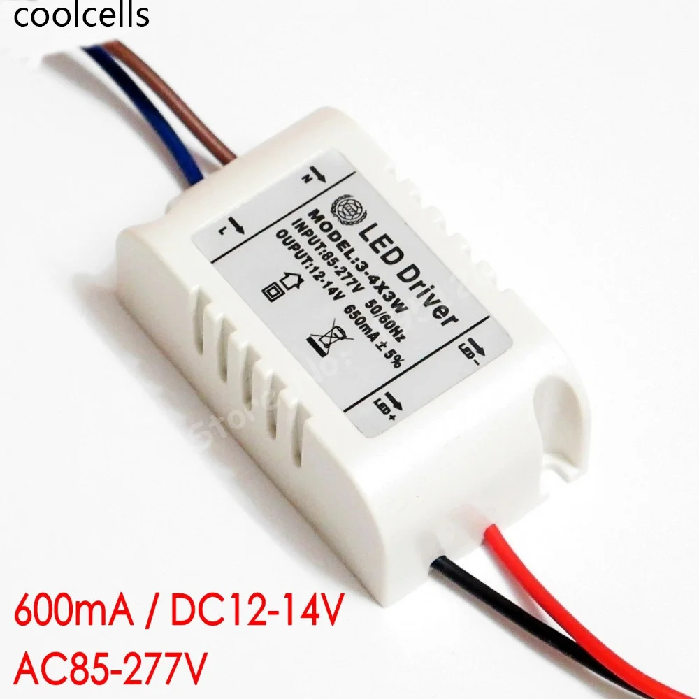 

High quality Isolated 600mA 2-4x3W Led Driver 2x3W 3x3W 4x3W Power Supply DC 6V - 14V AC 110V 220V 277V for LED lights