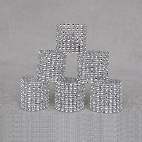 Cheap 50pcs Lot Plastic Diamond Package Napkin Ring Napkin Buckle