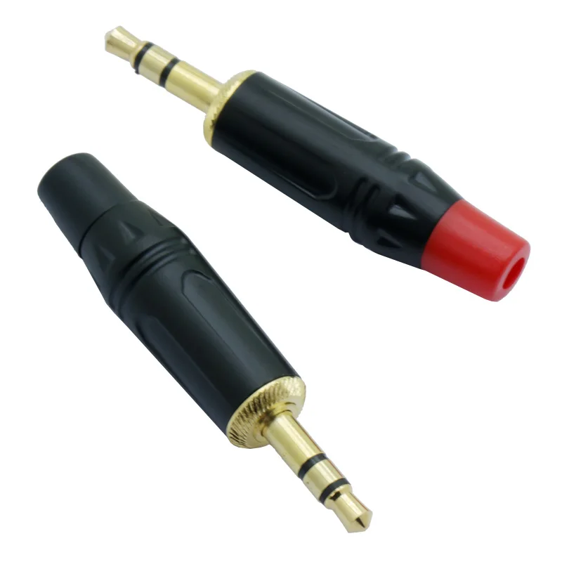 100pcs lot 3 5mm 3 Poles Stereo Male Plug Gold Plated Soldering 3 Pins 3 5mm Stereo Plug DIY Headphone Jack Wire Connector