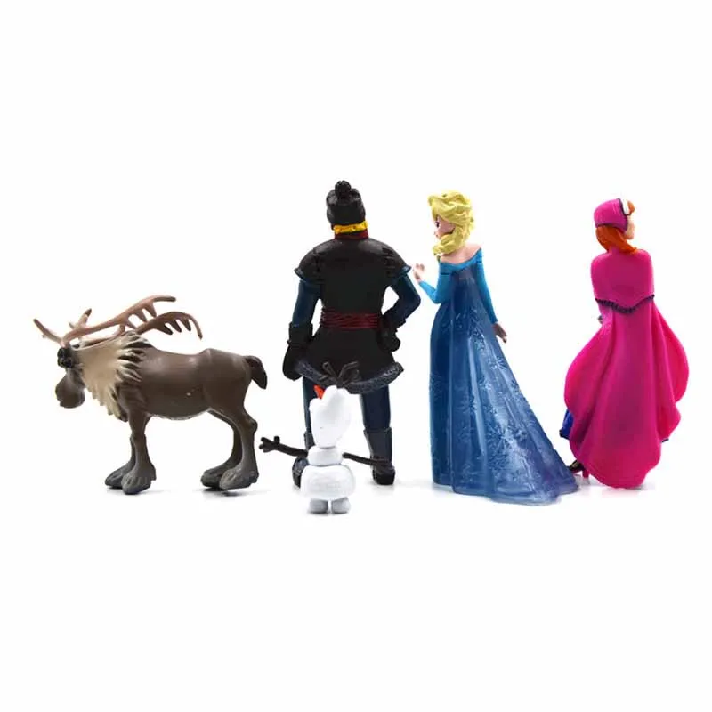 5pcs/set Disney Figure Frozen Elsa Anna one piecee Action Figures Princess toy Prince Boys Toys for children 2DS04