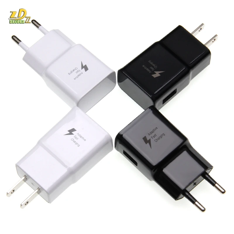 US $636.40 500pcsLot Fast Charger For Samsung Galaxy S6 S7 Edge S8 Plus Note4 5 A8 A9 Adaptive Quick Charge 20 30 EU US Plug Usb Charger