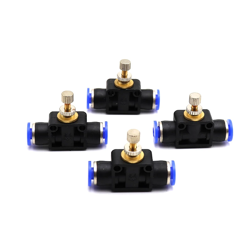 

Throttle Valve SA4 6 8 10 12mm OD Hose Tube Air Flow Speed Control Valve Pneumatic Push In Fittings Connector Adapter