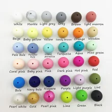 Contas de silicone de 100 peças, 15mm/12mm/10mm/20mm ecológico sensorial colar de comida pulseira enfermagem mamãe diy
