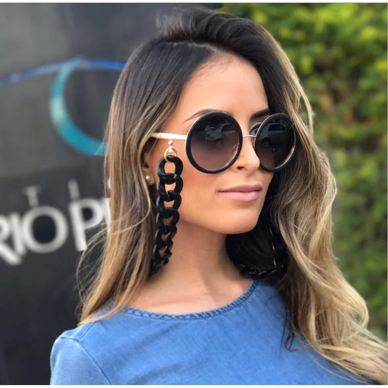 chain round sunglasses