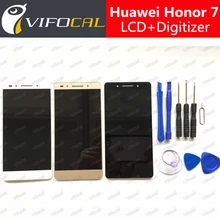 Аксессуары для сотовых телефонов. 100 % ЖК-дисплей + Touch Screen для Huawei Honor 7 в исходном наборе все инструменты для замены. Черного цвета.