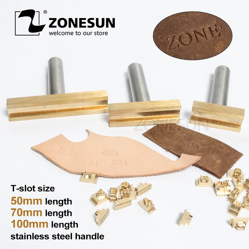 ZONESUN Алфавит цифры символ тиснение папка Костюм кожаное Ремесло Украшение