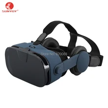 New Design Virtual Reality 3D VR Box With Headphone For 4.0-6.3 inch Smartphones, Free Shipping