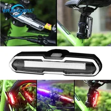 Предупреждение ющий свет USB Перезаряжаемый горный велосипед велосипедный ночной Велоспорт безопасности велосипед аксессуары Задний фонарь лампа