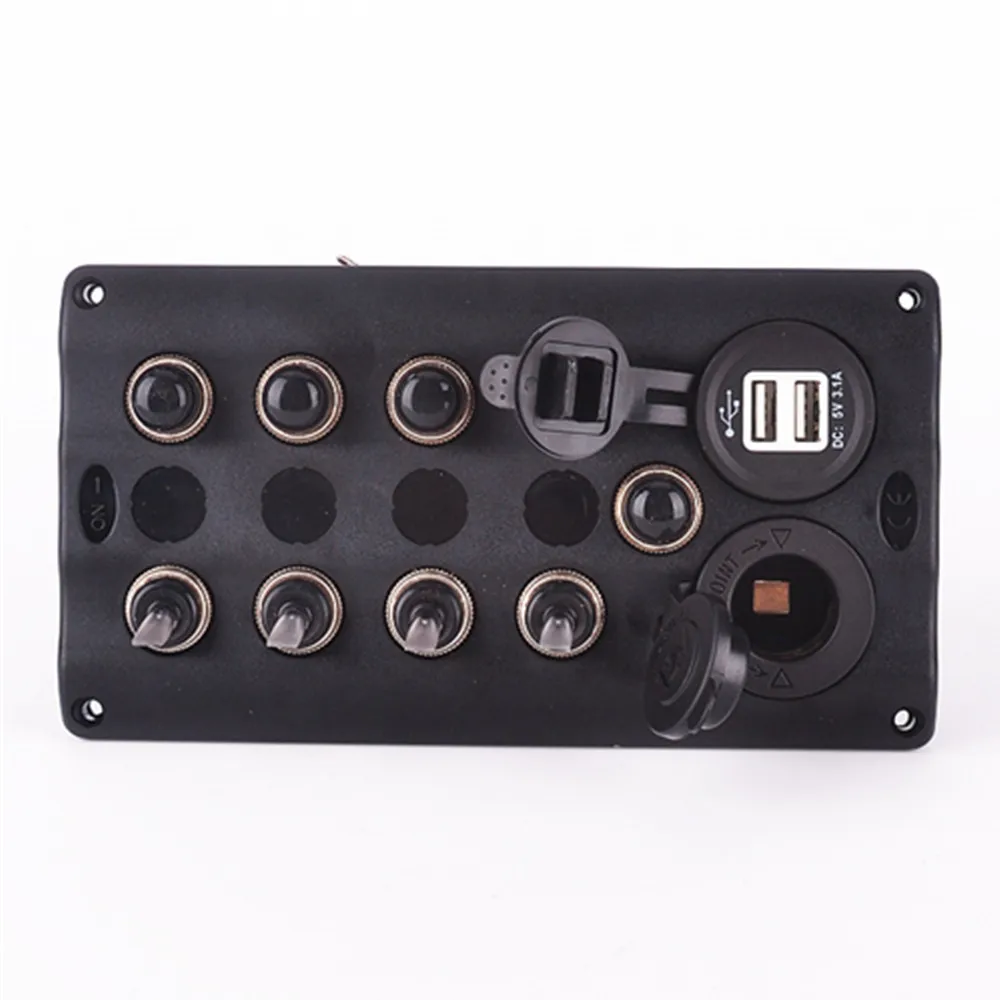 ﻿Buy 12v 24v 4 Gang LED Waterproof Marine Boat Toggle Switch Panel with