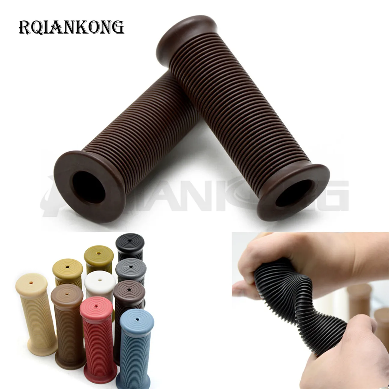 

Universal 22mm/24mm Rubber Motorcycle Handle bar Motorcross Handlebar Grips FOR Honda HORNET 250 600 900 MSX125 DUCATI Monster