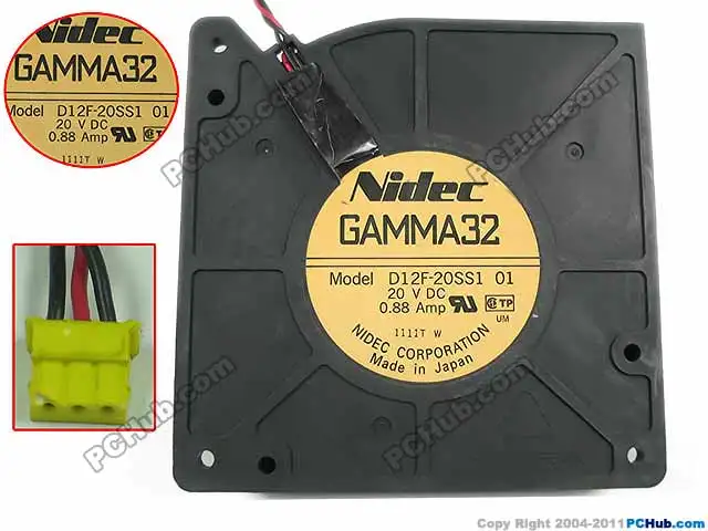 

Вентилятор охлаждения сервера Nidec D12F-20SS1 01 DC 20V 0.88A 120x120x32 мм