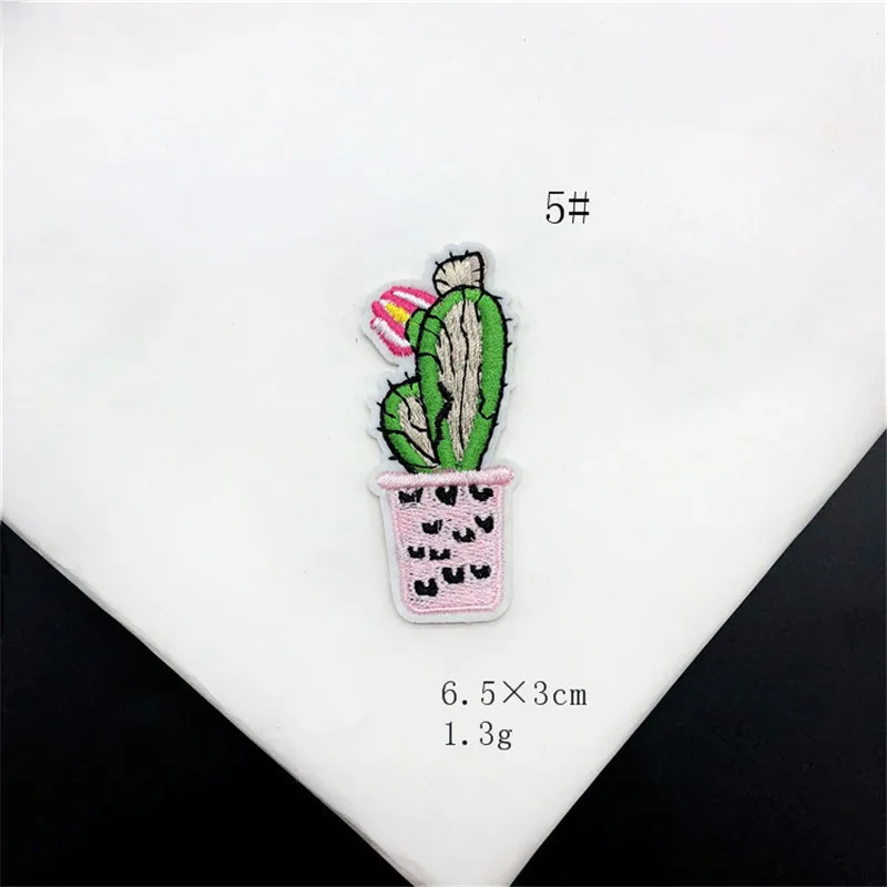 Style5 6 шт. смешанный кактус вышивка патч для одежды гладить на аппликации для шитья Милая Вышивка на ткани значок DIY аксессуары для одежды - Цвет: Style5