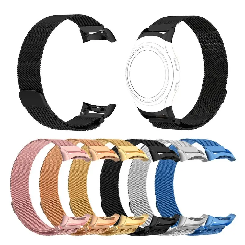 Браслет из нержавеющей стали Миланская Магнитная Петля для Samsung Gear Fit 2 Fit2 Pro SM R360