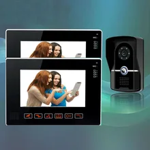 YobangSecurity 9″Video Audio Intercom Doorbell Video Door Phone Bell Access Control 1 Camera 2 Monitor for Home Security System