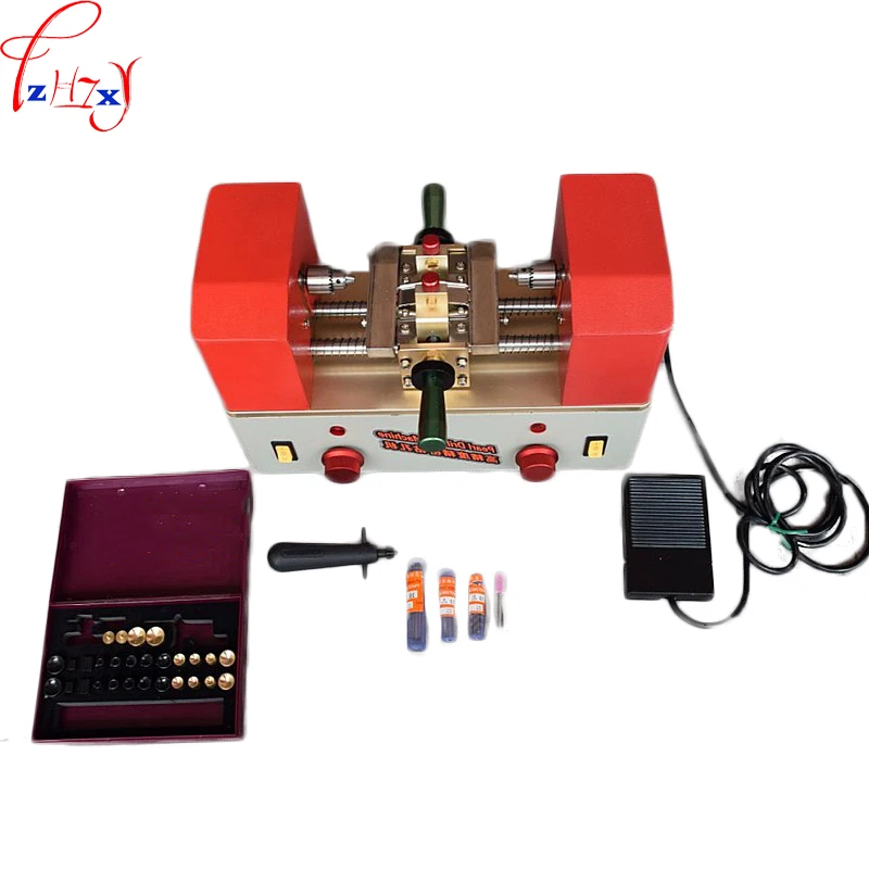 

Desktop two-way punching machine high precision beads pearl special punching machine electric perforator equipment 220V 180W 1PC