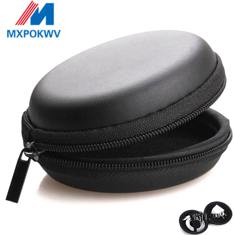 

Earphone Storage Case PU Mini Carrying Hard Bag Box Case For Earphone Headphone Accessories Earbuds memory Card USB Cable