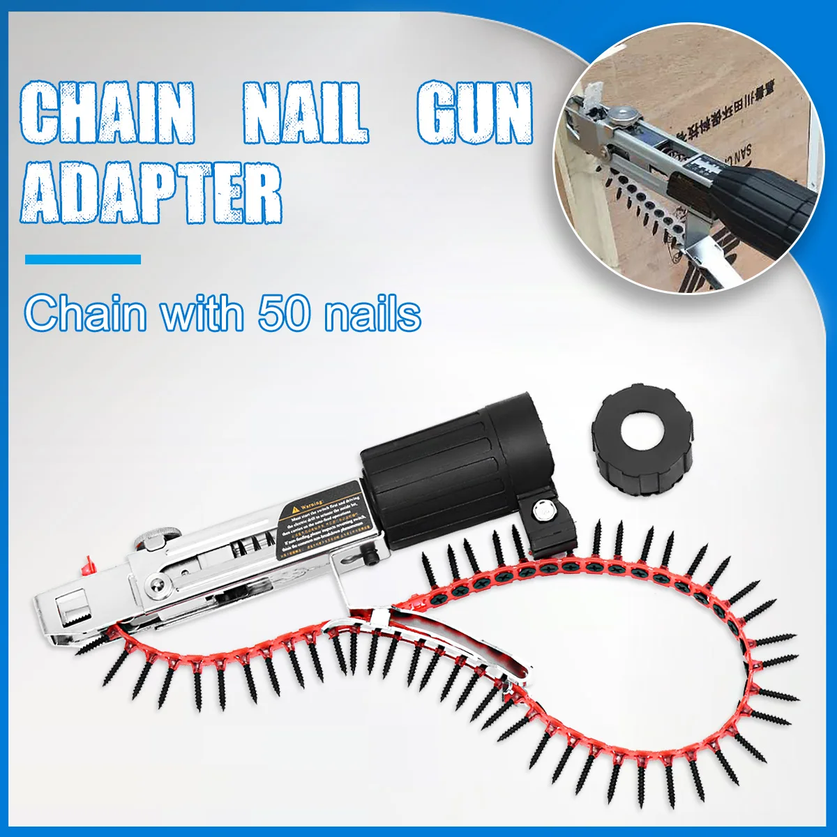 Drillpro Automatic Chain Nail Gun Adapter Screw Gun for Electric Drill