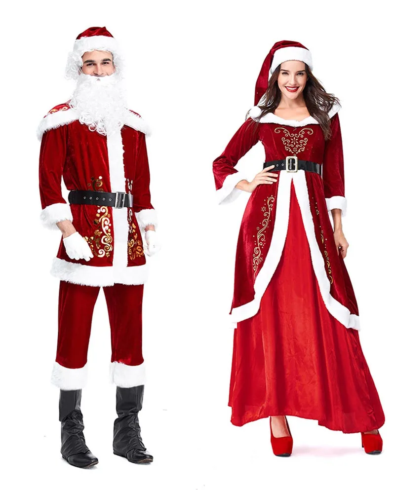 Cosplay&ware Adult Couple Christmas Santa Claus Costume Cosplay Xmas Party Dress Women Men Plus Size 2xl -Cosplayware Store HTB18YpZPHvpK1RjSZPiq6zmwXXam.jpg