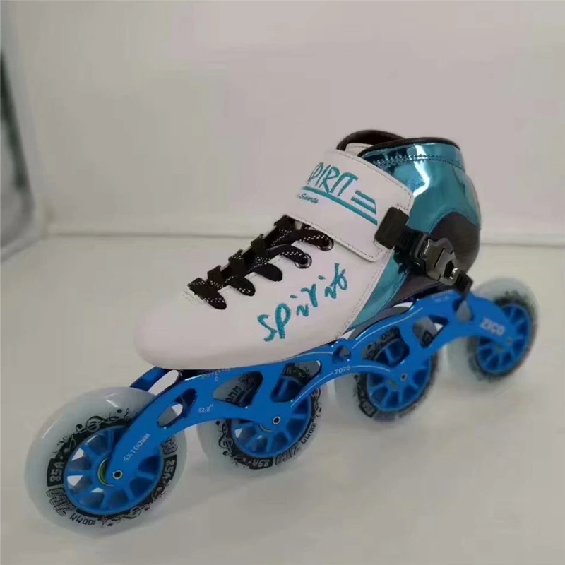 HOOMORE الروح المهنية 4 عجلات مضمنة سرعة أحذية التزلج على الجليد 110mm 100mm 90mm المسار سباق المنافسة تزلج 30- 45 ألياف الكربون