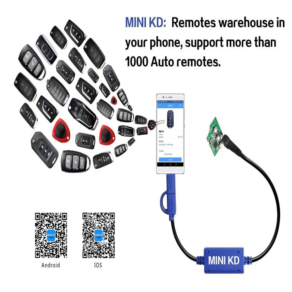 KEYDIY мини KD ключ генератор пульты склад в вашем телефоне Поддержка Android сделать более 1000 Авто пульты с KD пульты