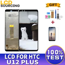 6.0 polegada para htc u12 mais display lcd tela de toque digitador assembléia para htc u12 + mais display substituir