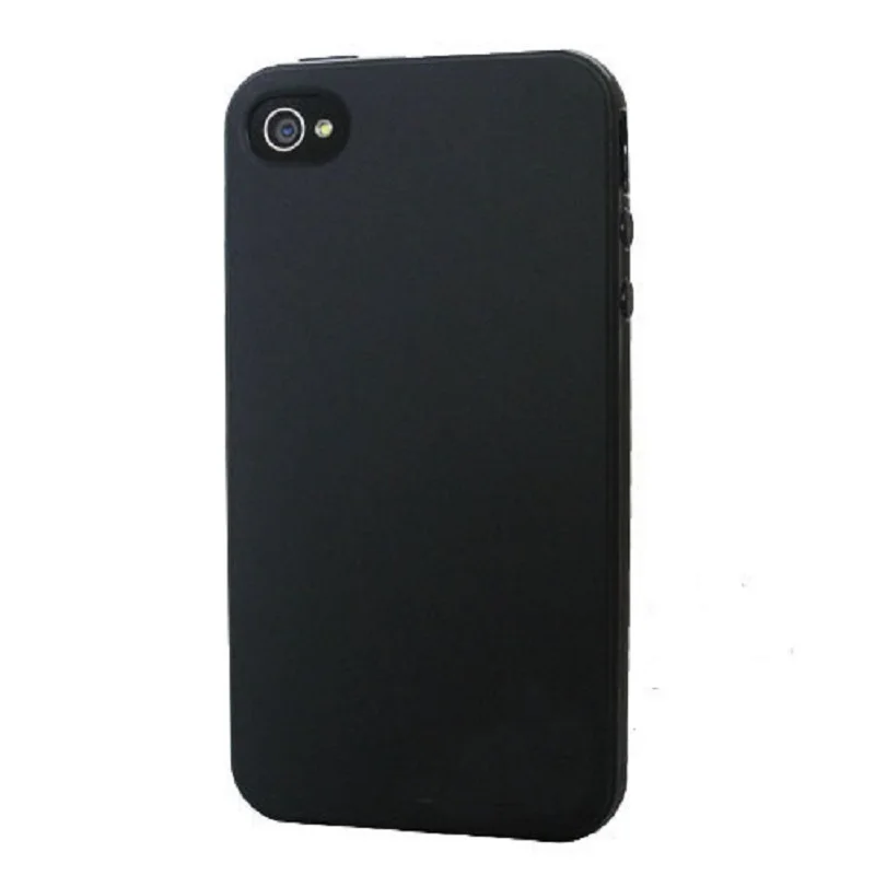 

anti-fingerprint matte facing black case with supperior flexible impact-resistant for iPhone4/4S