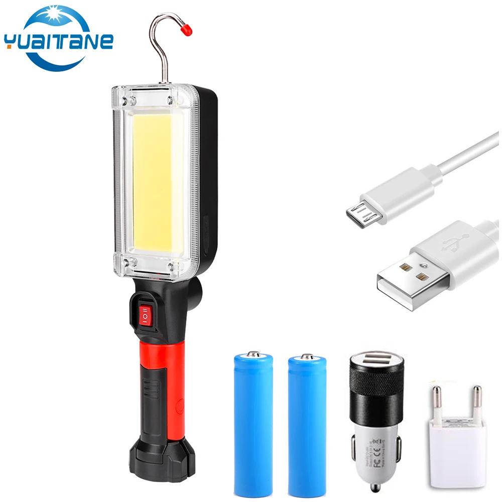 

20000LM Portable Lantern LED Work Light USB Charging 18650 Flashlight Torch magnetic light hook clip waterproof glare flashlight
