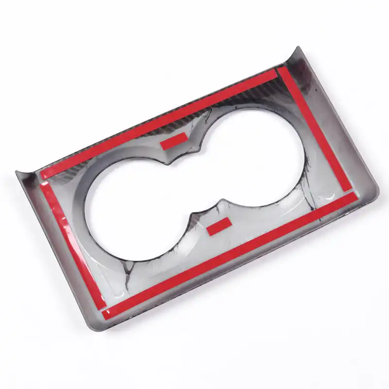 Monland Copertura del Telaio del Portabicchieri della Posteriore per Alfa Romeo Giulia 2016-2020 Accessori nel ABS Stile Fibra di Carbonio per Auto