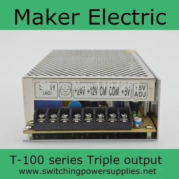 

CE prove T-100D triple switching power supply 5v 12v 24v 100w multi-purpose power two year 2 years warranty
