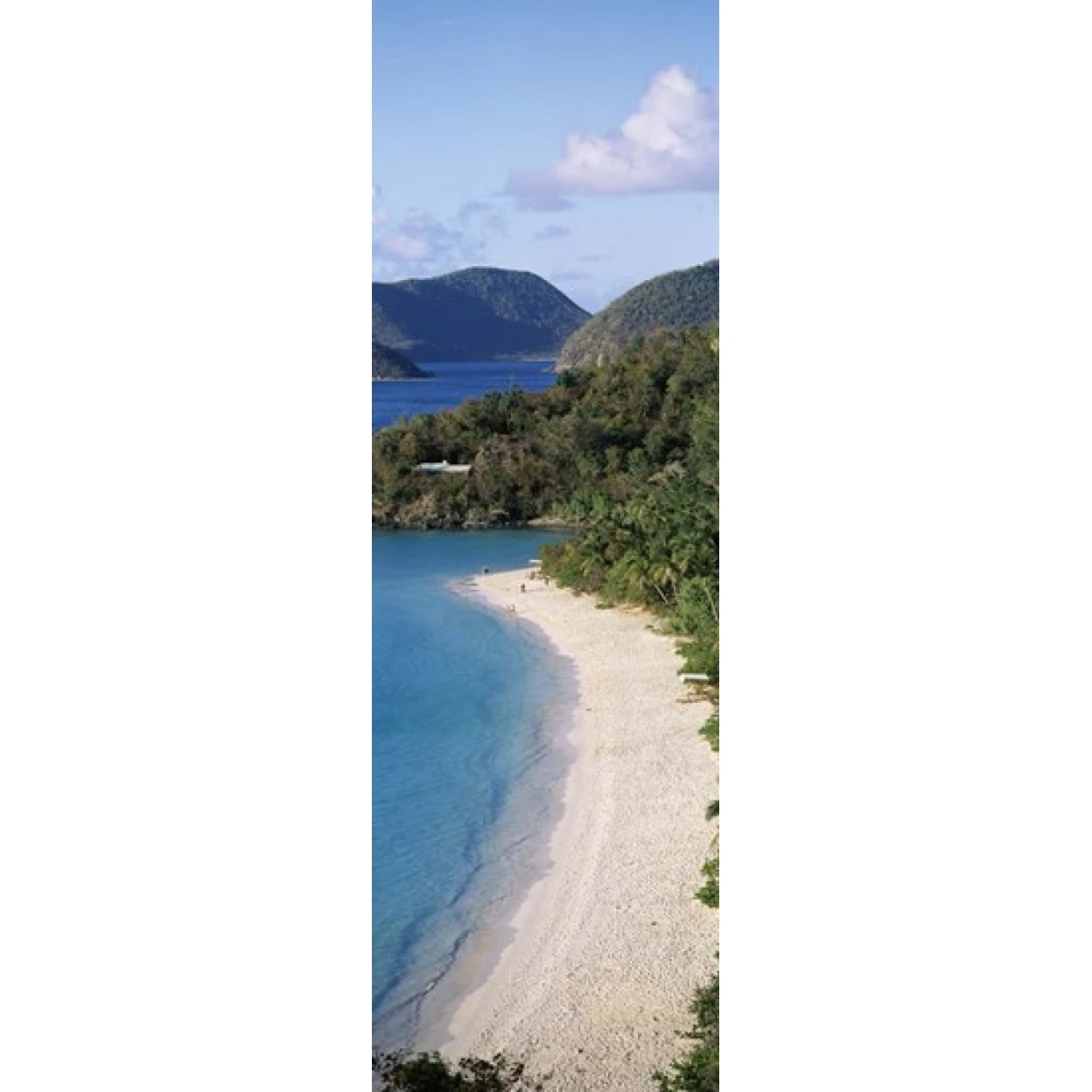High angle view of a coastline  Trunk Bay  St. John  US Virgin Islands Poster Print (18 x 6)