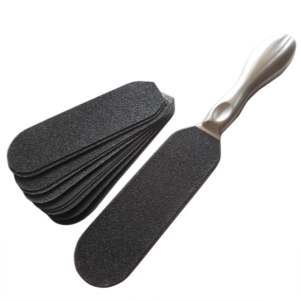 1Pc foot file Pedicure Rasp, Stainless Steel Foot File Callus Remover+10Pcs Replacement pads