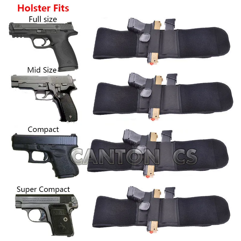 

Men/Women Concealed Carry Ultimate Belly Band Holster Gun Pistol Holsters Fits all Pistol Right/Left Hand