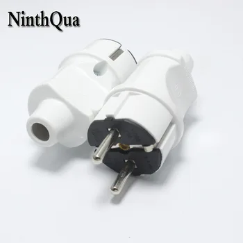 

5pcs 16A 250V AC DE EU DIN Round 2 Pin Power Cord Connector Long Type CE Electrical Plug,Detachable European Plugs