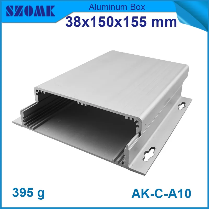 

10 pieces smooth looking aluminum instrument case brushed project housing for diy pcb 38*150*155mm