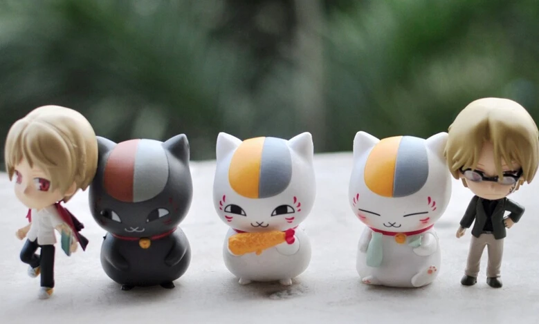 

5pcs/set Cute Natsume Yuujinchou Mini Nyanko Sensei Action Figures PVC brinquedos Collection Figures toys for christmas gift