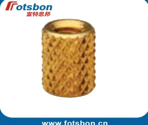 

STKB-0616-4 Thru-Threaded Molded-in Insert , Kunrled brass ,nature,PEM standrad,Made in China,