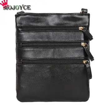 

MOJOYCE Women PU Leather Messenger Bags Cross Body Handbags Purse Small Zipper Simple Fashion Shoulder Envelope Casual Handbag